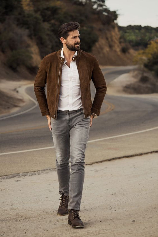 Brown Leather Perfection Elevate Your Style this Season | Brown Jacket | Leather Jacket | Bomber Jacket | B3 Bomber Leather Jacket | B3 Bomber Jacket