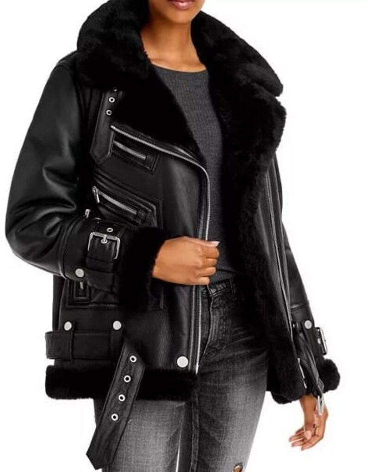Buy Real Fur Shearling Bomber Leather Jacket: A Luxurious Addition to Your Wardrobe