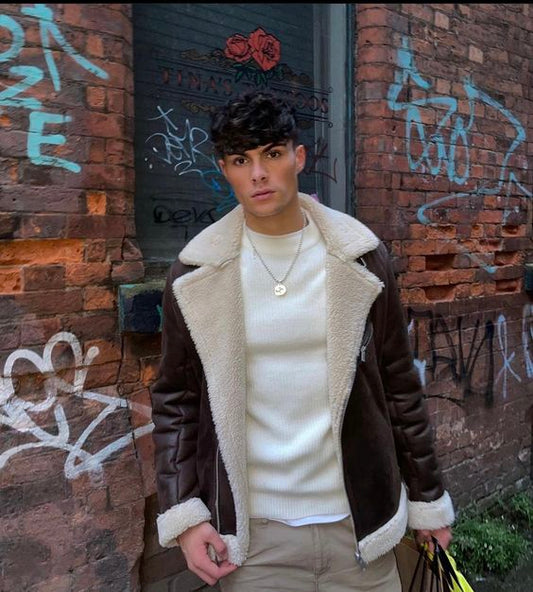 Farewell to the Cold Shearling Leather Coats for a Warm New Year