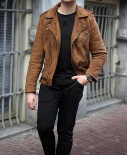 Original Suede Leather Jacket | Best Shearling Leather Bomber Jacket