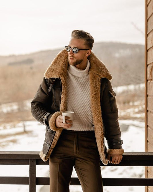 Shearling Jacket | Stay Warm and Stylish This Winter | Shearling Bomber Jacket