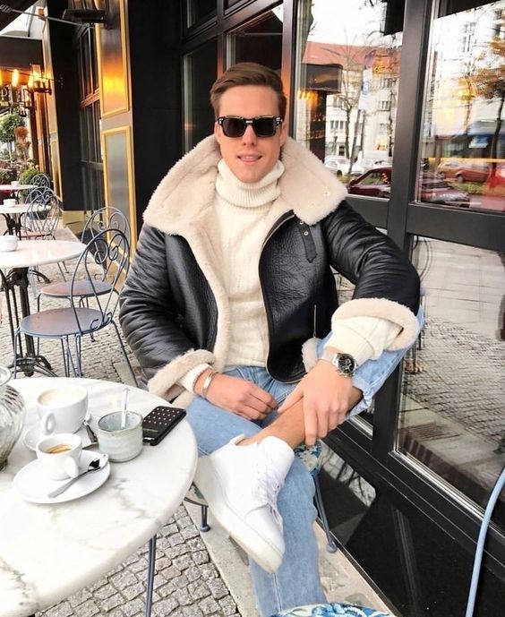 Timeless Sophistication Brown Leather Jacket Essentials | Bomber Jacket / Sheepskin leather jacket