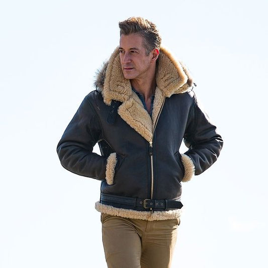 Top Picks for Men's Aviator Leather Jackets in 2025 | Best Shearling Leather Bomber Jacket