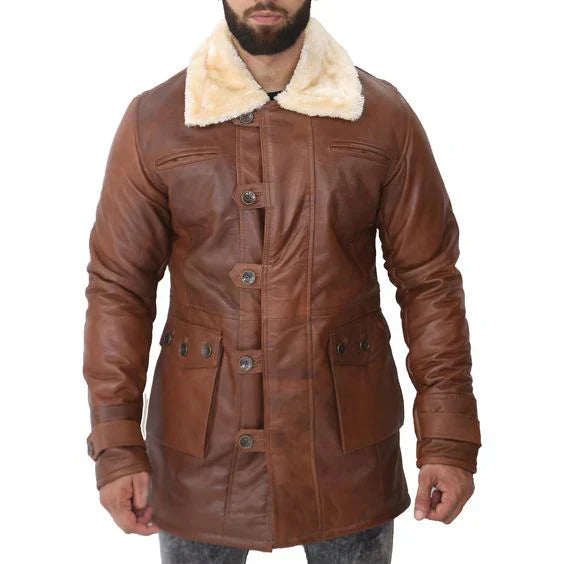 Why a Brown Leather Jacket with Fur is a Must-Have for Your Winter Wardrobe | Leather Jacket | Sheepskin Leather Jacket  | B3 Bomber Leather Jacket | brown leather jacket