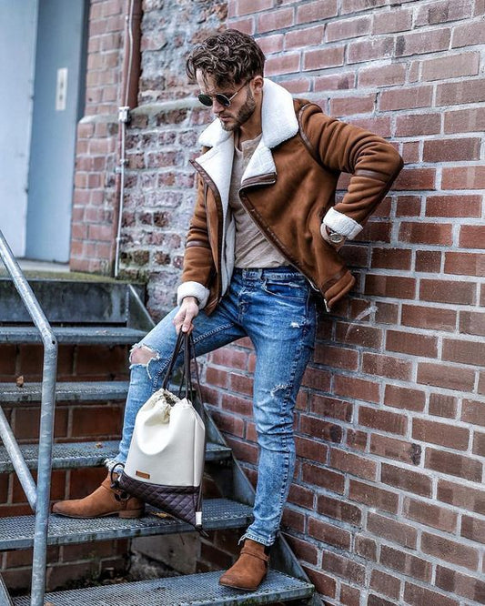 Bomber Shearling Leather Jacket Styles, Luxury Leather Jacket Guide