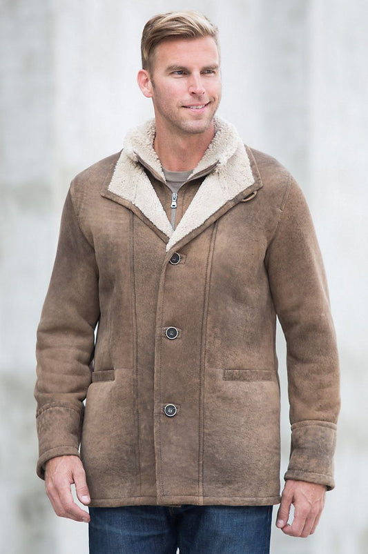 Elevate Your Winter Wardrobe with Sheepskin jacket | Best Shearling Leather Bomber Jacket