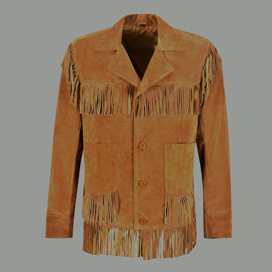 New Sheepskin Suede Leather Bomber Shirt Jeans Style Biker Jacket For Men's