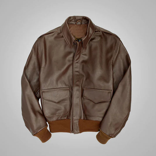 New Men Sheepskin B3 Bomber Flying RAF Aviator Leather Jacket