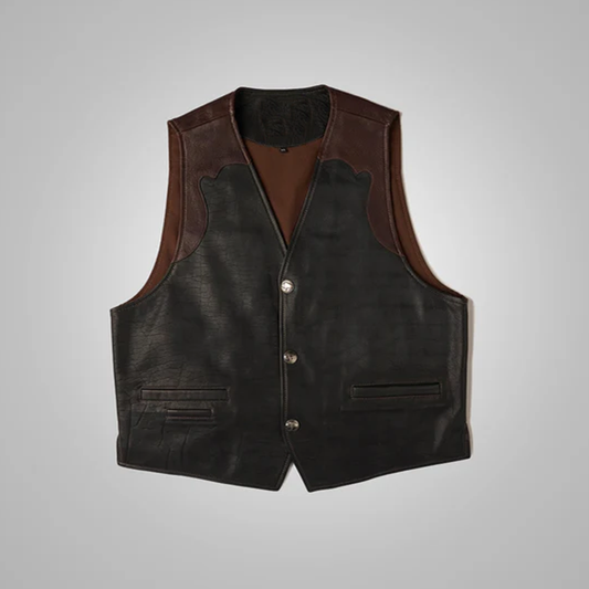 New Multi Color Men Buffalo Leather Vest For Men