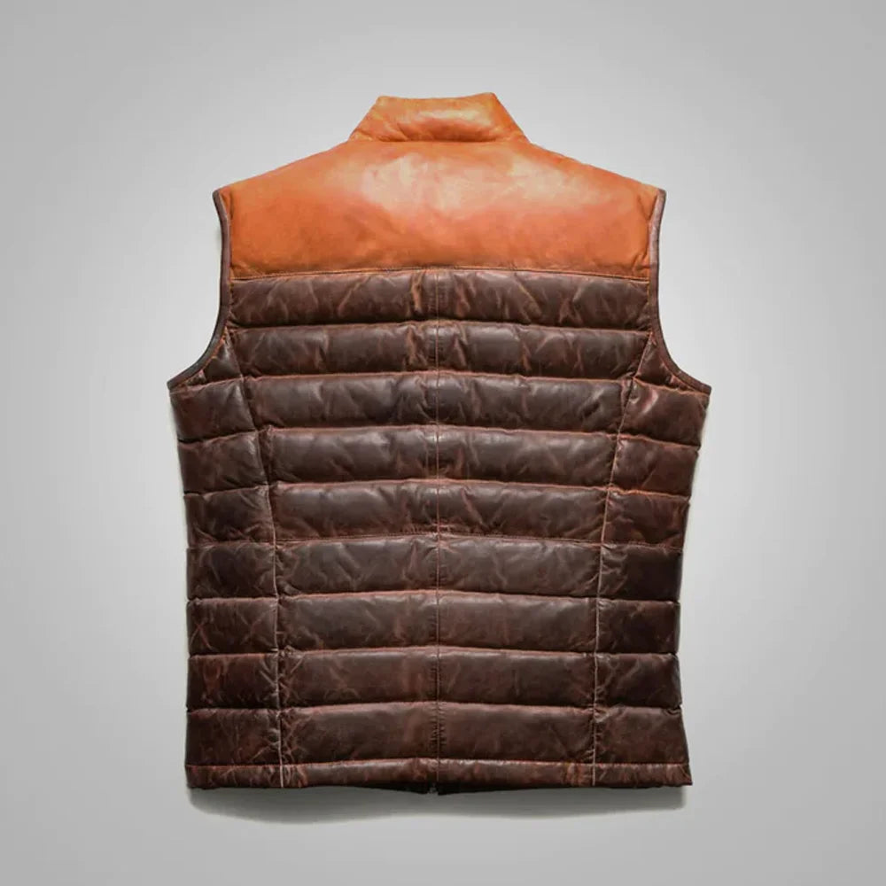 Leather jacket brown colour