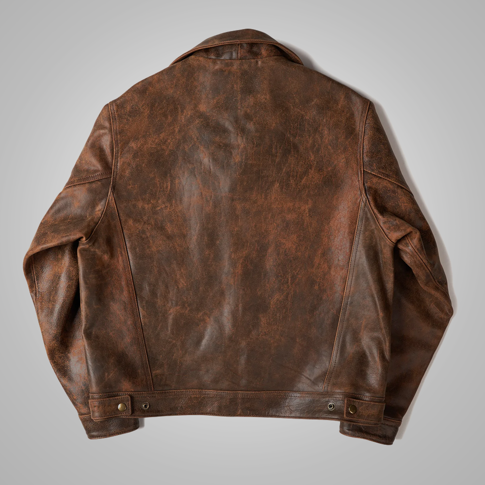 New Brown Aviator Distressed A2 Military Pilot Leather Bomber Jacket For Men