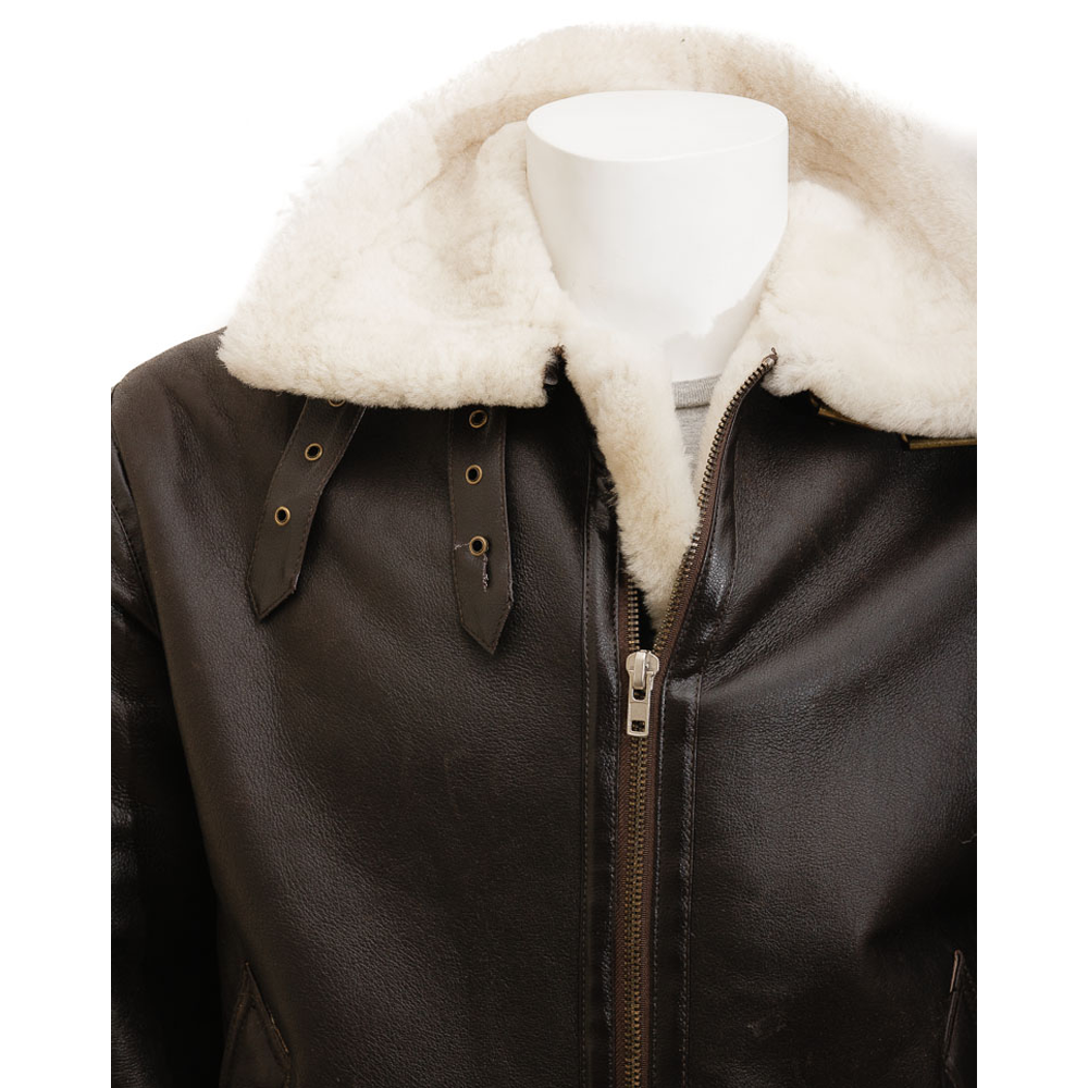 New Men Brown leapskin Shearling Flying RAF B3 Bomber Leather Jacket Aviator Lather Jacket