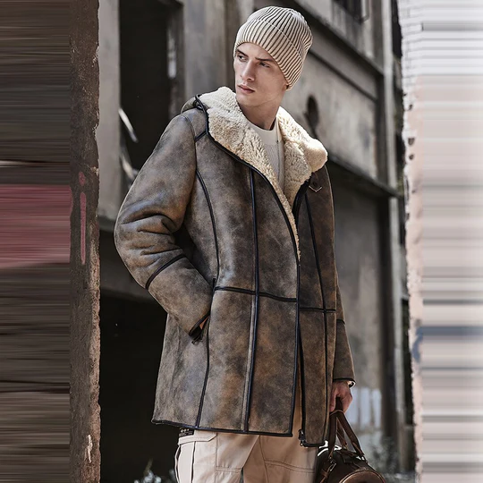 New 2025 B7 Sheepskin Shearling RAF Aviator New 2025 B7 Sheepskin Shearling RAF Aviator Men-Sheepskin-Shearling-Leather-Jacket1