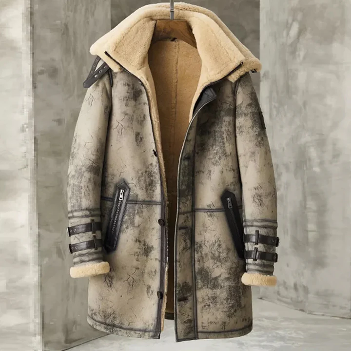 New Waxed Flying Double Collar B3 RAF Lambskin Shearling Leather Long Jacket Coat For Men
#Shearlingleatherjacket B3 Bomber Jacket #bomber #usa #leatherjacket