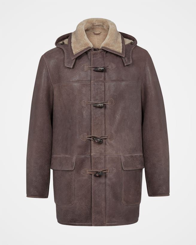 New Men Sheepskin Shearling Leather Bomber Jacket
