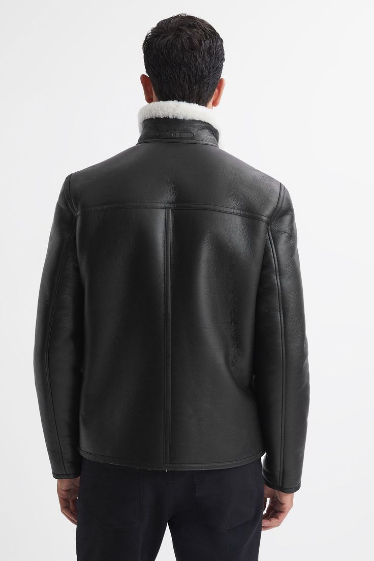 sheepskin leather jacket