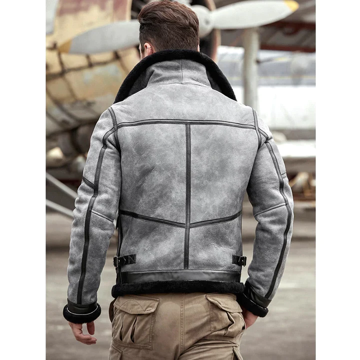 Men Shearling Sheepskin RAF Airforce Pilot Aviator Leather Jacket With Black Fur Collar @highlight @highlight B3 Bomber Jacket #shearlingjacket #shearlingcoat #bomberjackets #b3bomberleatherjacket #leatherjacket #usa
#usaleatherjacket