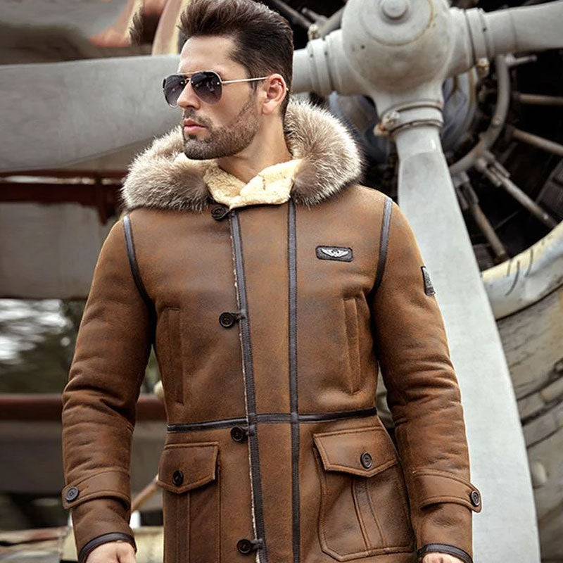 New Men Sheepskin Shearling Coat Winter Coats Long Fur Jacket Mink Fur Collar Coat 5XL New Men Sheepskin Shearling Coat Winter Coats Long Fur Jacket Mink Fur Collar Coat 5XL