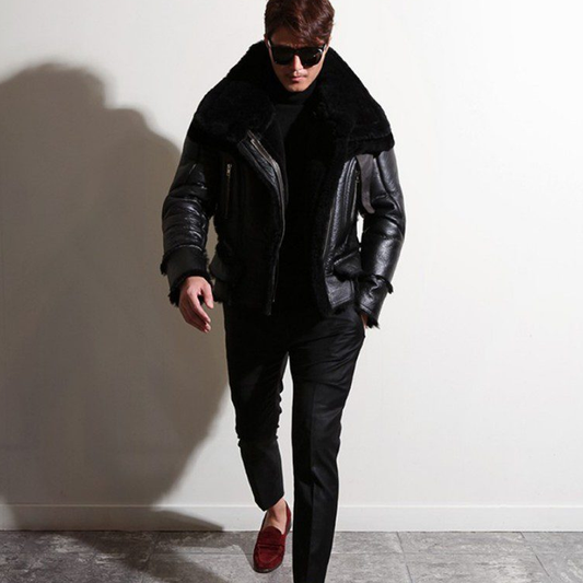 Best Shearling Leather Bomber Jacket & coat