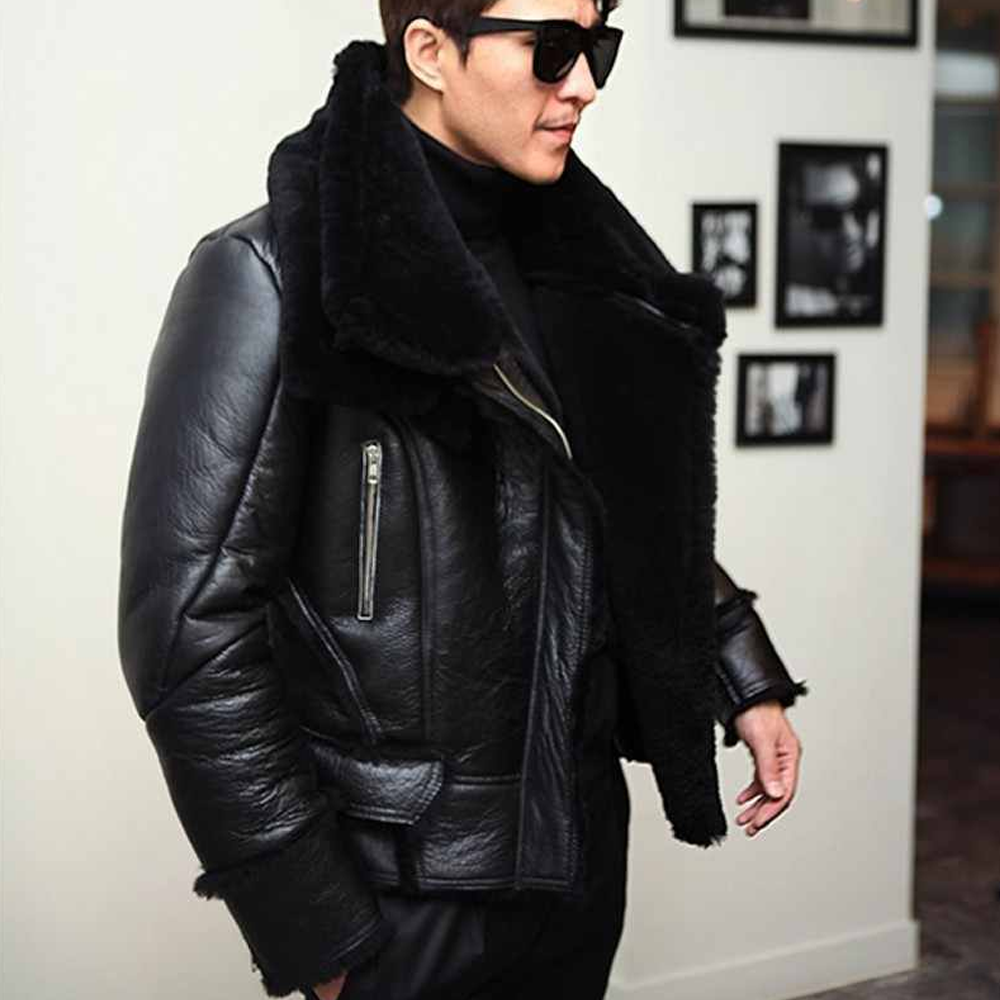 Best Shearling Leather Bomber Jacket & coat