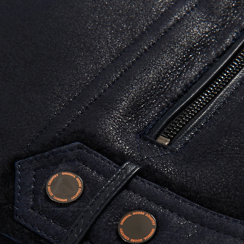 New Mens Black RAF Lambskin B3 Bomber Aviator Leather Biker Jacket