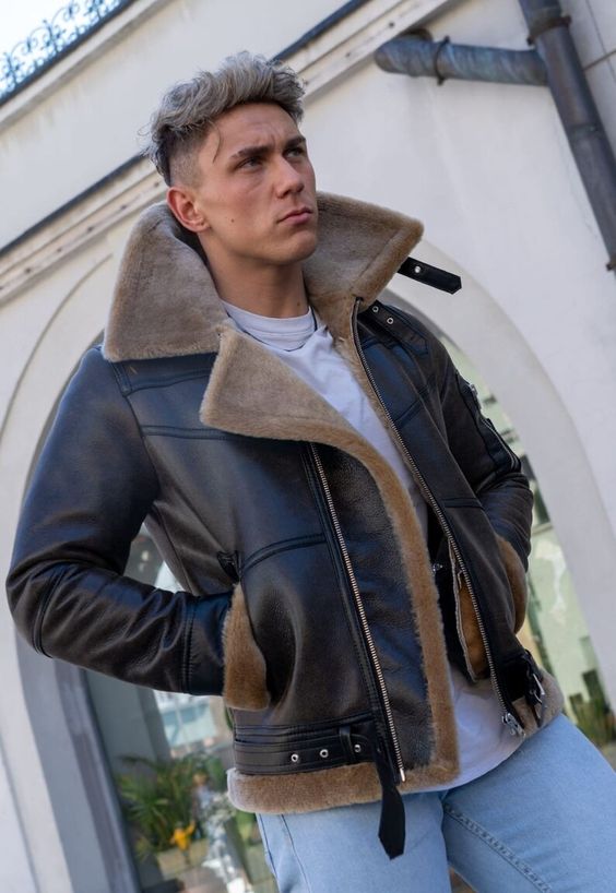 Aviator Leather Jackets | Best Sheepskin Shearling Leather Jacket