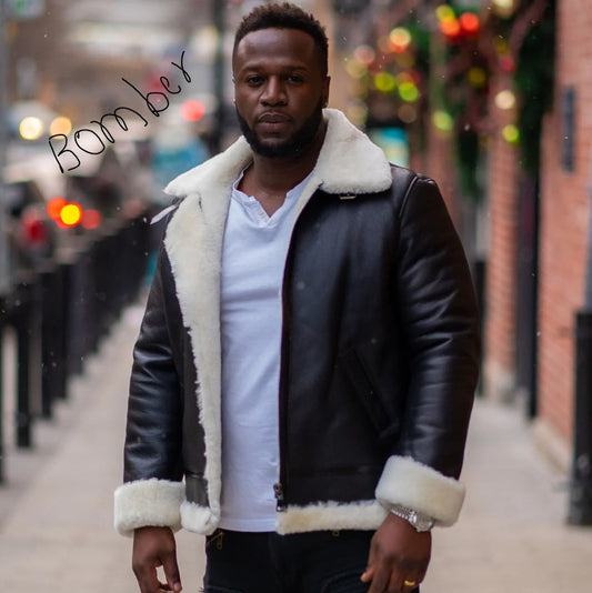 B-3 Shearling Leather Bomber Jacket: A Timeless Classic for Every Wardrobe