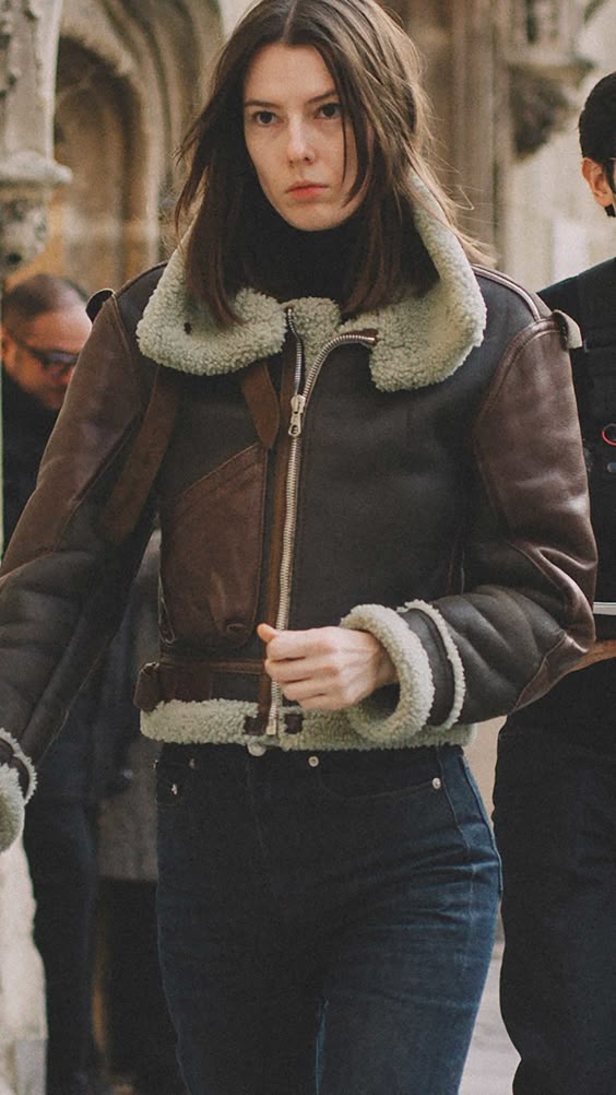 Bomber Shearling Leather Jacket Styles, Stylish Bomber Leather Jacket Guide
