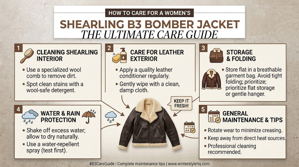 Women's Shearling B3 Bomber Jacket