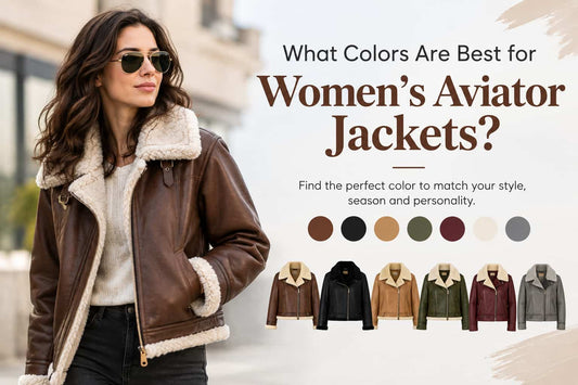 Leather aviator Jacket Women