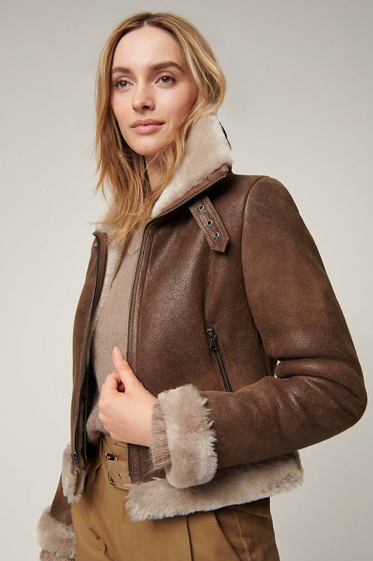 Women B3 Bomber Jacket | Shearling Style with Timeless Warmth