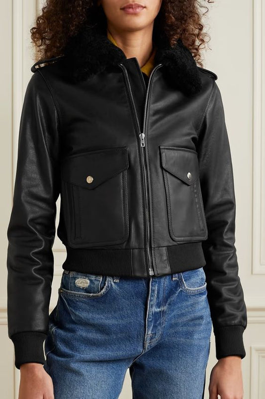 Shearling bomber jacket benefits | Black Friday bomber jacket sale | Luxury leather bomber jacket styles