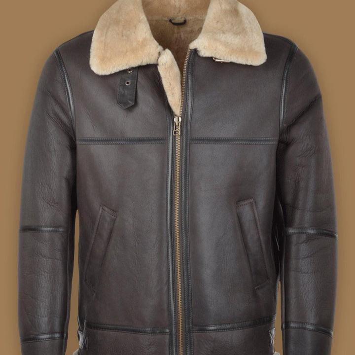 Men’s Brown Bomber Leather Jacket