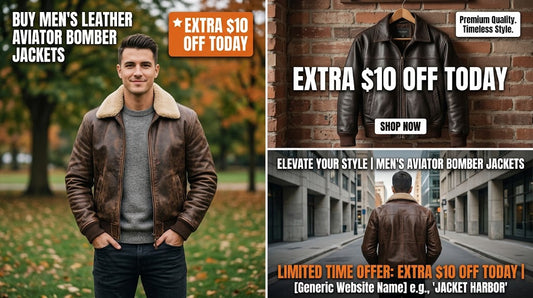 Men's Leather Aviator Bomber Jackets