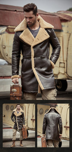 Men's Sheepskin Jackets | Best Shearling Sheepskin Leather Bomber Jacket | USA Best Leather Jacket