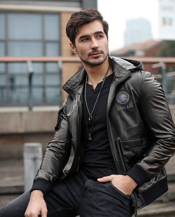 Men's genuine Leather Jacket