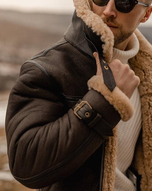 B3 Sheepskin Bomber Jacket on Sale