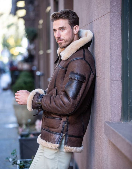 Men’s Leather Bomber Jacket—Christmas Special Offer