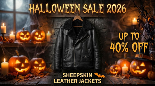 Sheepskin Leather Jacket Halloween Sale