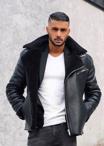 Standout features of shearling leather jackets | B3 Bomber Jacket – b3 ...