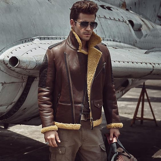 Stay Stylish and Warm with Aviator Leather Jackets   | Bomber Jacket | Shearling Leather Jacket | B3 Bomber Leather Jacket