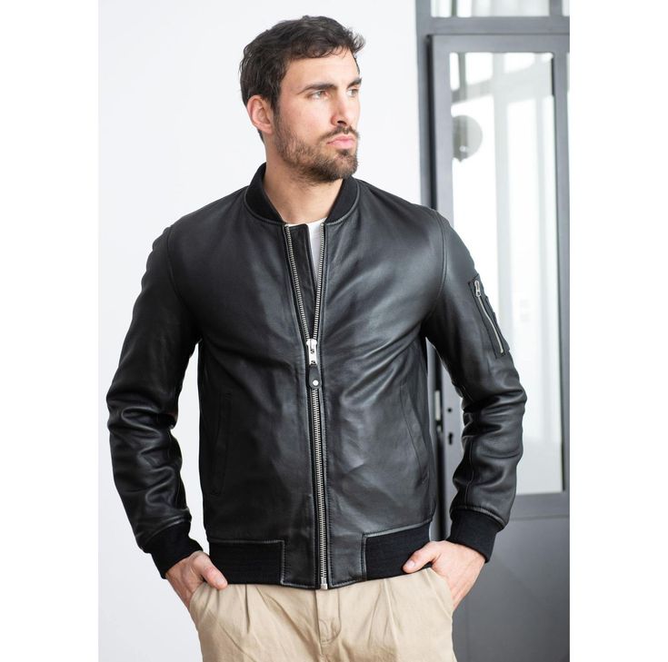 The Best Gift for Christmas | A Bomber Leather Jacket | Shearling Bomber Jacket