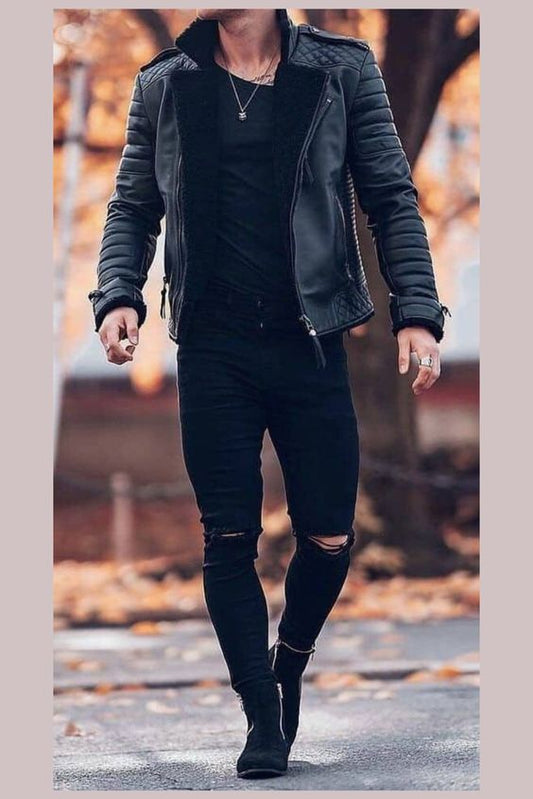 Trendy Biker Leather Jacket Styles