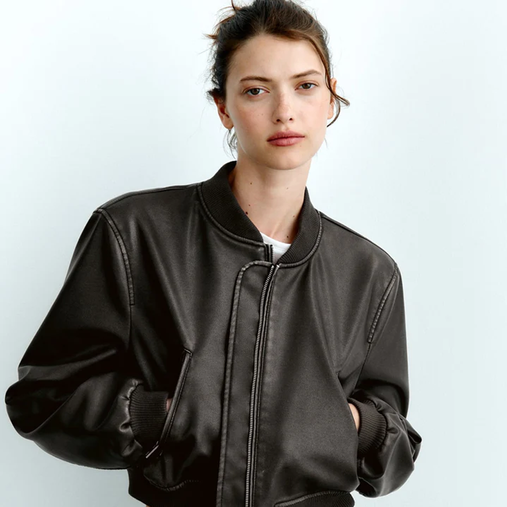 black leather jacket for women
