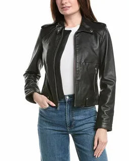 Womens Black Leather Jacket