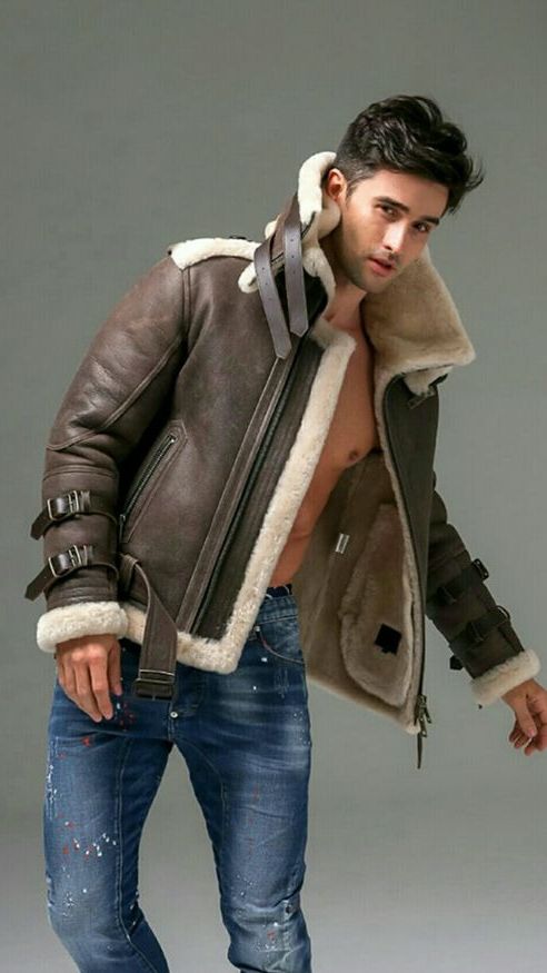 Bomber Shearling Leather Jacket Styles, Men Leather Jacket Style Guide