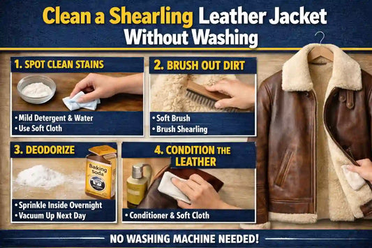 clean a shearling leather jacket without washing