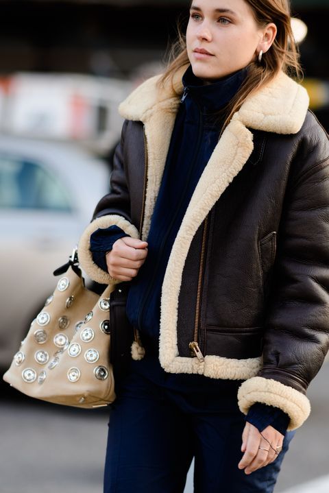 Women's Leather Bomber Jacket: Fashion and Comfort | Shearling Bomber | Leather Jacket | Sheepskin leather Jacket