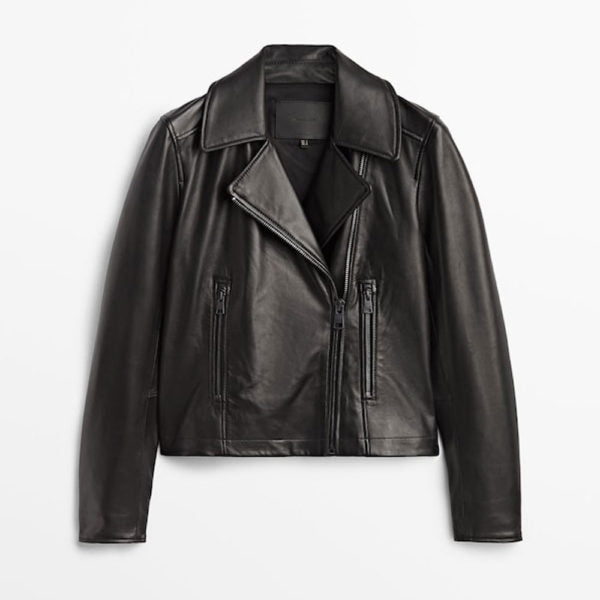 classic men’s motorcycle leather jacket style