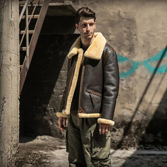 leather flight jacket